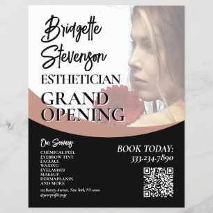 Minimalist beauty model esthetician salon Flyer