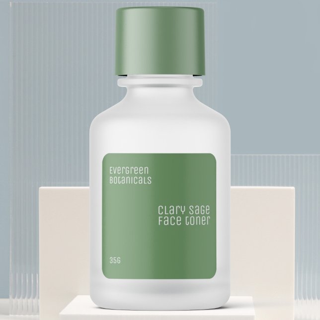 minimalist beauty product label green and white (Creator Uploaded)