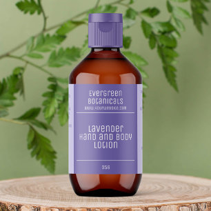 minimalist beauty products label - purple