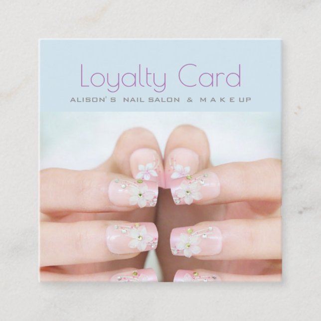 Minimalist beauty salon Nail Salon Loyalty (Front)