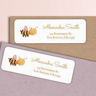 Minimalist Bee Return Address