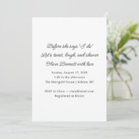 Minimalist Before She Says I Do Bridal Shower 