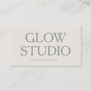 Minimalist Beige Black Elegant Beauty Consultant Business Card
