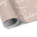 Minimalist Beige Brown 21st Birthday Wrapping Paper<br><div class="desc">Modern 21st birthday party wrapping paper with a minimalist typography design. This wrapping paper has a beige brown and white colour scheme. Simply add your information, add this wrapping paper to your cart, then enjoy this milestone birthday! Minimalist Beige Brown 21st Birthday Wrapping Paper Holidayday Design | Melissa Patton -...</div>