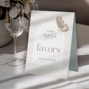 Minimalist Beige Butterfly Bridal Shower Favours