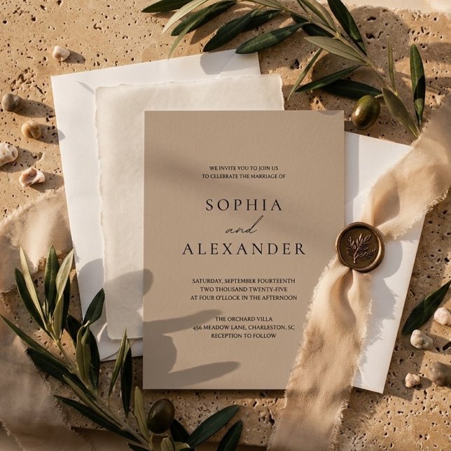 Minimalist Beige Elegant Neutral Invitation (Creator Uploaded)