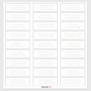 Minimalist Beige Guest Address Labels