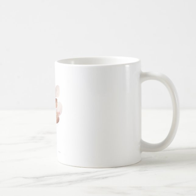 Minimalist Beige Leaf Watercolor Classic Mug  (Right)