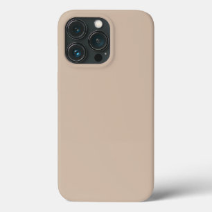 Minimalist beige tan neutral solid plain elegant iPhone 13 pro case