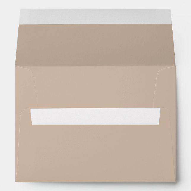 Minimalist beige tan neutral solid plain elegant envelope (Back (Bottom))