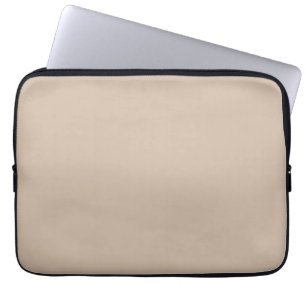 Minimalist beige tan neutral solid plain elegant laptop sleeve