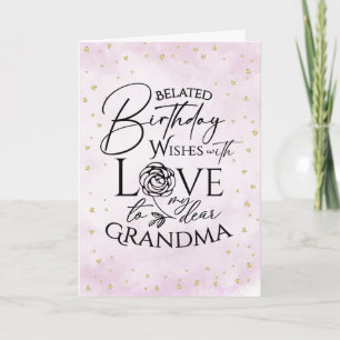 Minimalist Belated Birthday Cards For Grandma