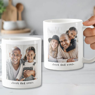 Minimalist Best Dad Ever Full Photo Coffee Mug