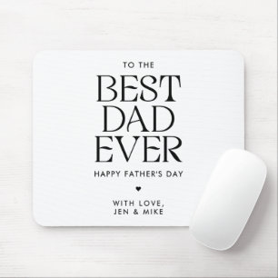 Minimalist Best Dad Ever Modern Father's Day Mouse Mat