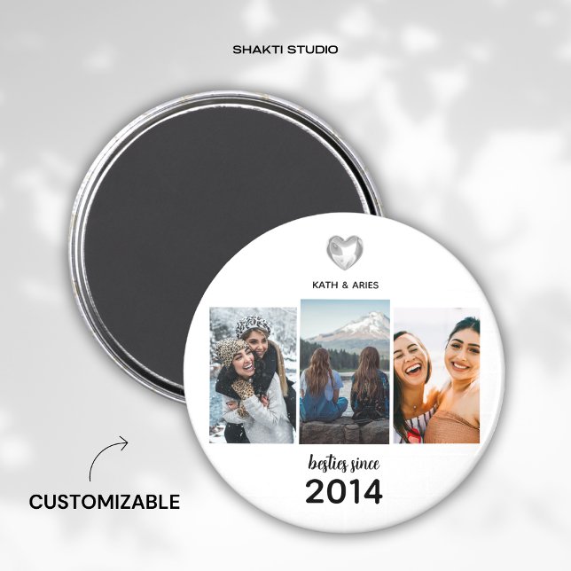 Minimalist Best Friend Besties Gift  Magnet (Creator Uploaded)