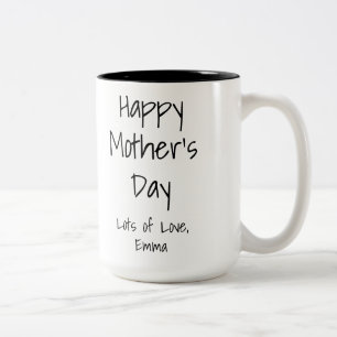 Minimalist Best Mum Ever Mother's Day Gift Two-Tone Coffee Mug