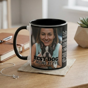 Minimalist Besties Photo and Names Design Mug