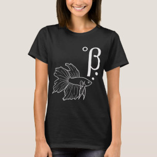 Minimalist Betta Fish Line Art - Siamese Fighting T-Shirt