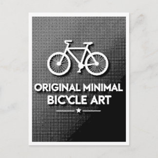 Minimalist Bicycle Art Postcard