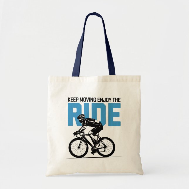Minimalist Bicycle Rider Tote Bag (Front)