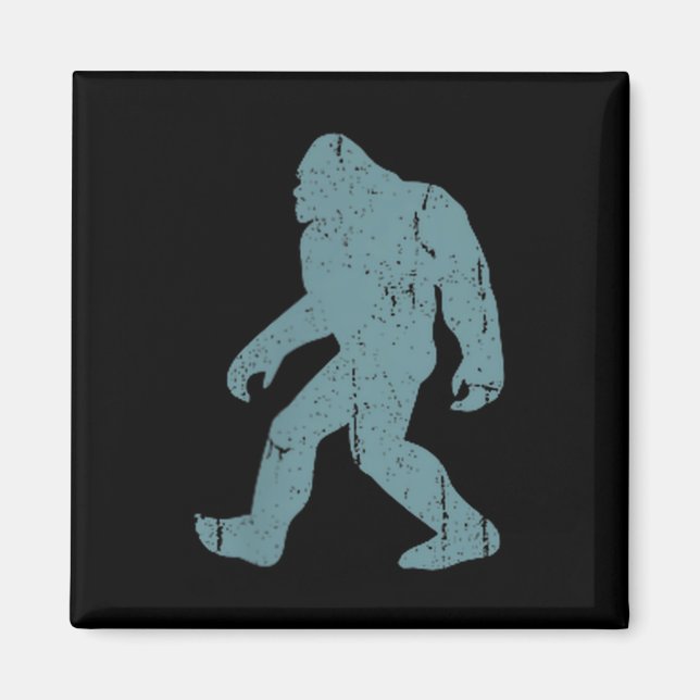 Minimalist Bigfoot Cket Logo Sasquatch Cryptid Coo Magnet (Front)