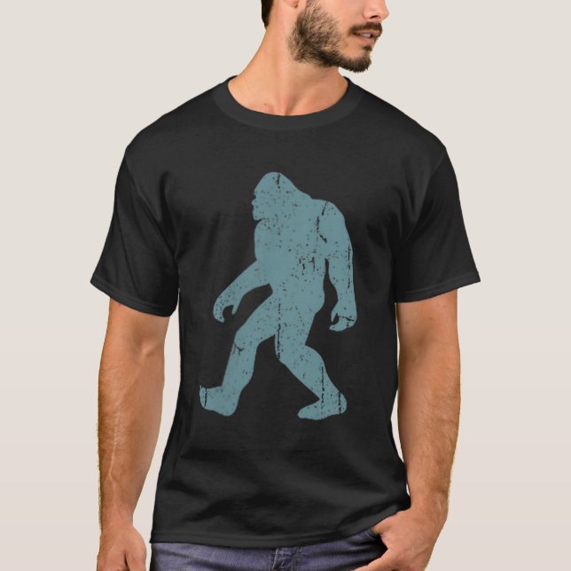 Minimalist Bigfoot Cket Logo Sasquatch Cryptid Coo T-Shirt (Front)