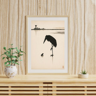 Minimalist Bird Illustration   Crow Silhouette Art Poster