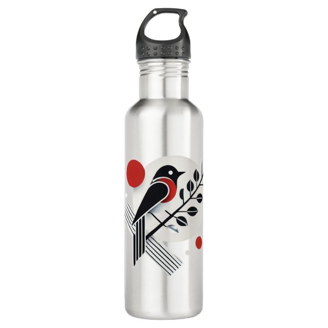 Minimalist Bird Stainless Steel Water Bottle (Front)