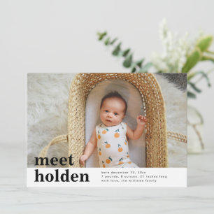 Minimalist Birth Announcement Birth Announcement