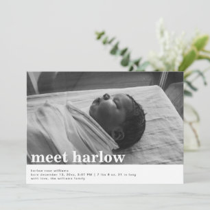 Minimalist Birth Announcement Birth Announcement