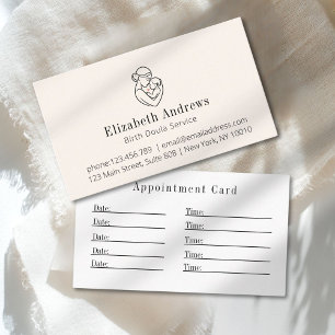 Minimalist Birth Doula Logo–Pregnancy & Maternity Appointment Card