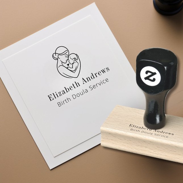 Minimalist Birth Doula Logo–Pregnancy & Maternity Rubber Stamp (Minimalist Birth Doula Logo–Pregnancy & Maternity Rubber Stamp)