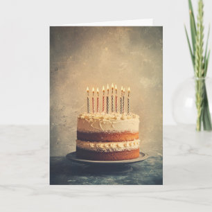 Minimalist Birthday Cake Birthday Card