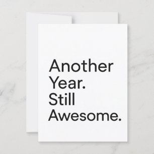 Minimalist Birthday Card for Adults