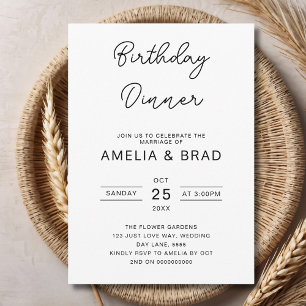 Minimalist Birthday Dinner Adult Birthday Any Age Invitation