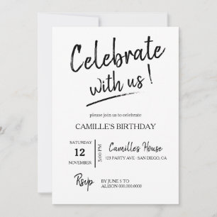  Minimalist Birthday Invitation