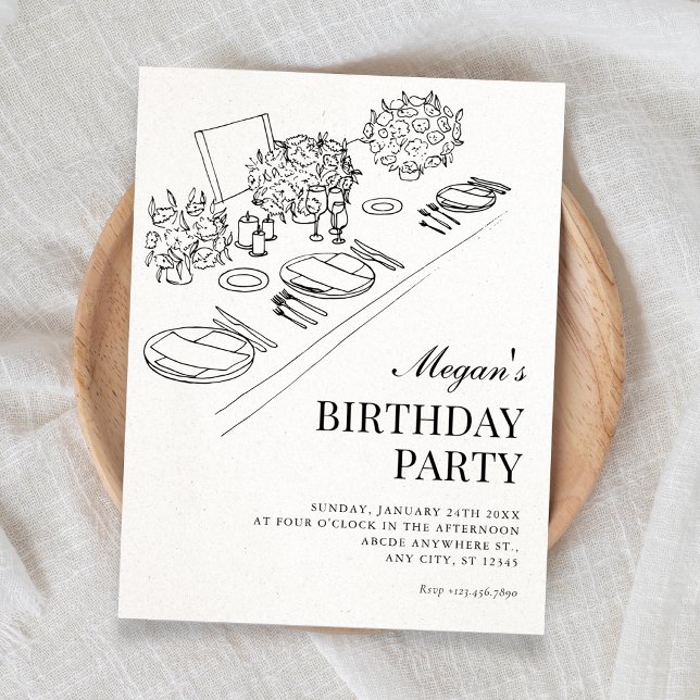 Minimalist birthday invitation (Creator Uploaded)