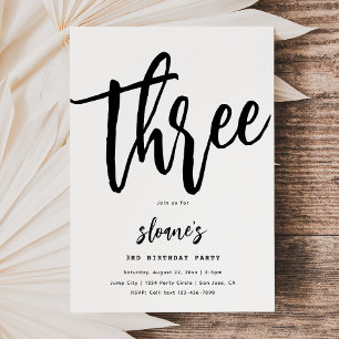 Minimalist Birthday Invitation   Simple Birthday