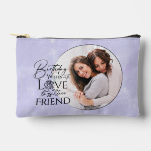 Minimalist Birthday Lettering Friend Photo Frame Accessory Pouch