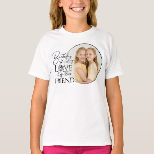 Minimalist Birthday Lettering Friend Photo Frame T-Shirt