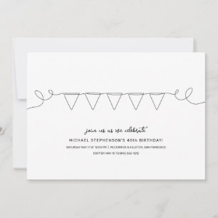 Minimalist Birthday Party Invitation