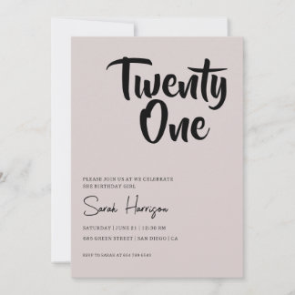 Minimalist Birthday Party Invite, Boho Birthday  Invitation