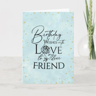 Minimalist Birthday Typography Greeting for Friend Card