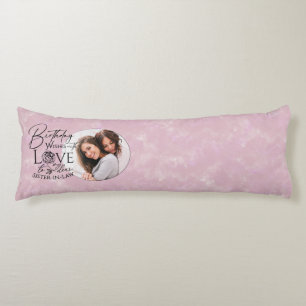 Minimalist Birthday Typography Photo Sister-In-Law Body Cushion