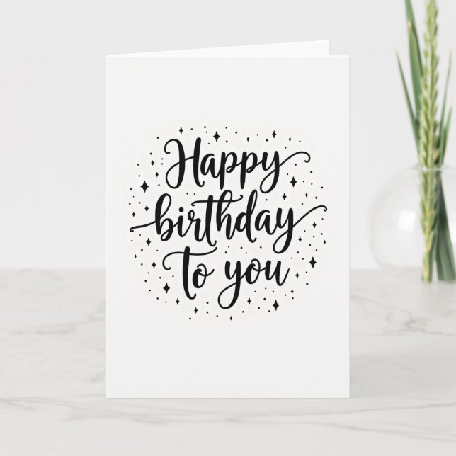 Minimalist Birthday Wish Card (Front)