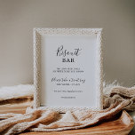 Minimalist Biscuit Bar Dog Treat Wedding Favour Poster<br><div class="desc">This minimalist biscuit bar dog treat wedding favour poster is perfect for a simple wedding. The modern romantic design features classic black and white typography paired with a rustic yet elegant calligraphy with vintage hand lettered style. Customisable in any colour.</div>
