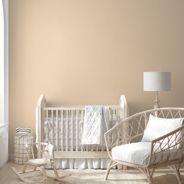 Minimalist bisque beige plain solid colour elegant wallpaper (Kids)