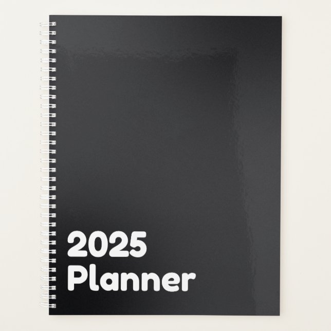 Minimalist Black 2025 Planner (Front)