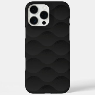 Minimalist Black 3D Waves Pattern iPhone 16 Pro Ma Max Case