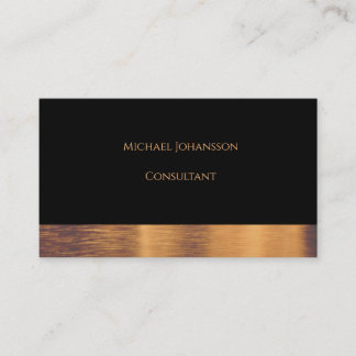 Minimalist black and gold  business card